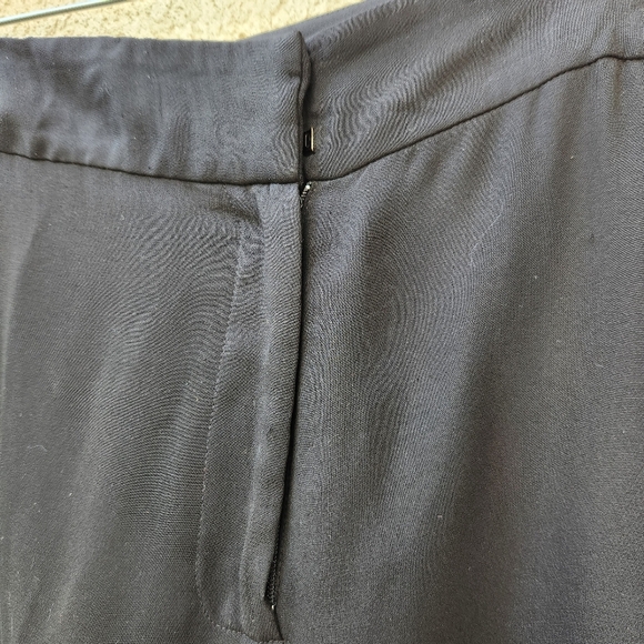 Eileen Fisher Pants Women's Large Black Wide Leg Dropped Rise Chiffon Classic - Picture 10 of 10